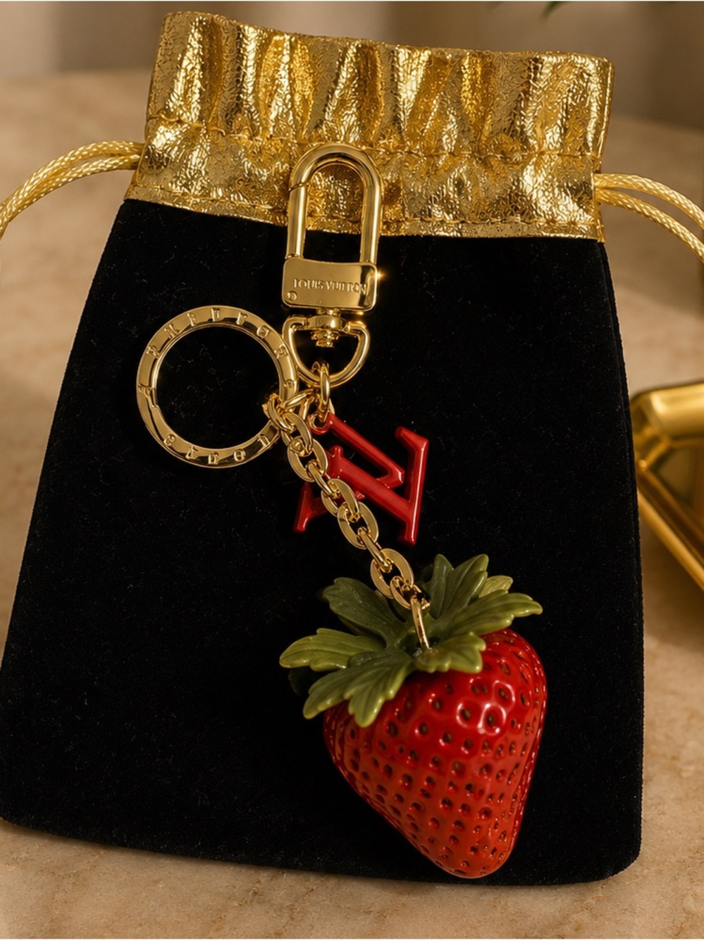 Keychain/bagcharm gorgeous 🍓 
hanging Charm with Monogram hanging charm! - Picture 9 of 9